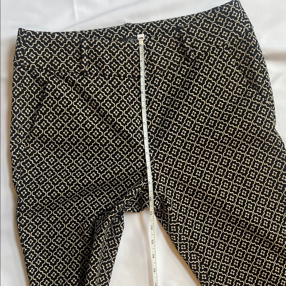 LOFT Marisa Skinny Black and Tan Print Ankle Pants Sz 4 Casual Business Casual - Picture 9 of 11